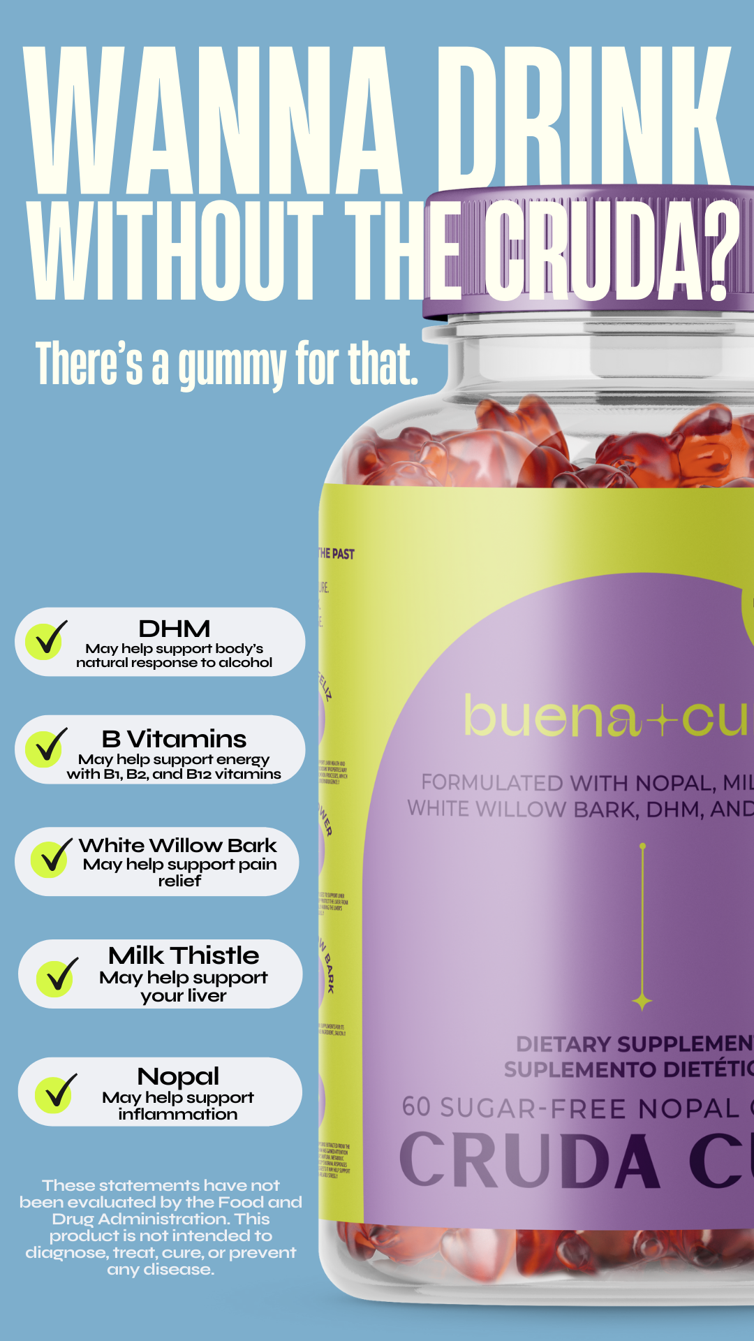 Cruda Hangover Gummies